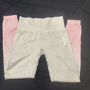 *SOLD* Gym Shark Grey Pink Ombré Leggings